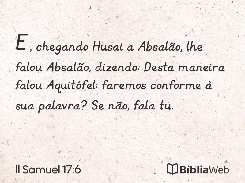 II Samuel 17:6 em imagem para compartilhar