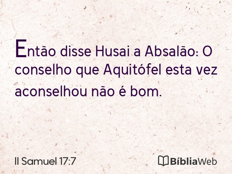 II Samuel 17:7 em imagem para compartilhar