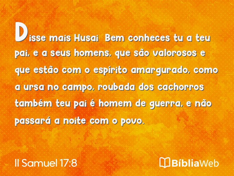 II Samuel 17:8 em imagem para compartilhar