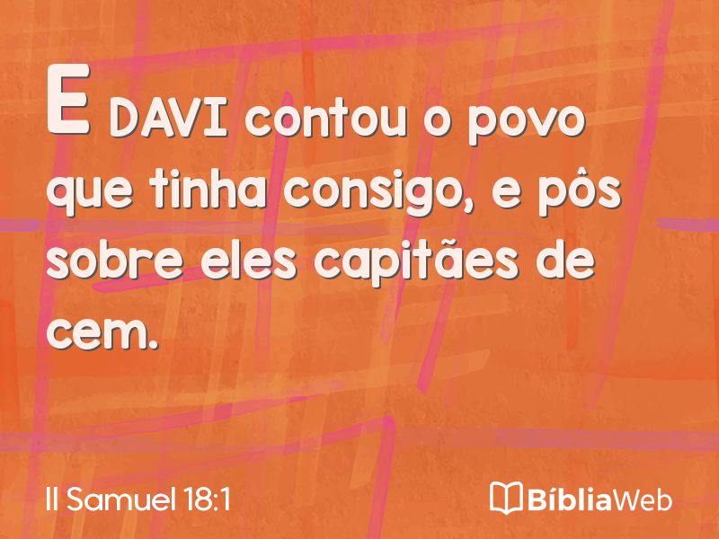 II Samuel 18:1 em imagem para compartilhar