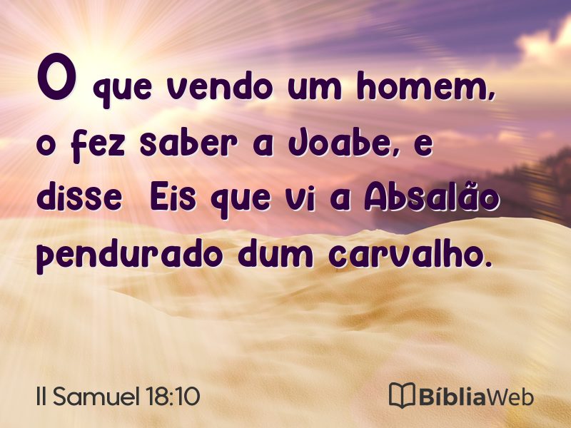 II Samuel 18:10 em imagem para compartilhar