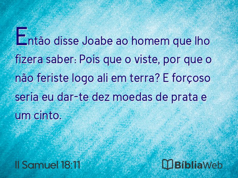 II Samuel 18:11 em imagem para compartilhar