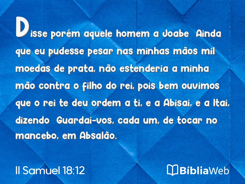 II Samuel 18:12 em imagem para compartilhar