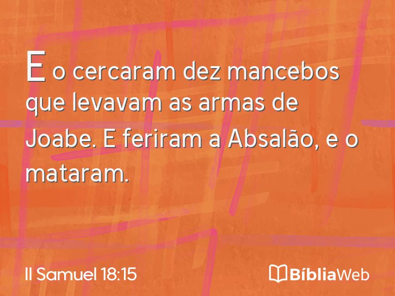 II Samuel 18:15 em imagem para compartilhar
