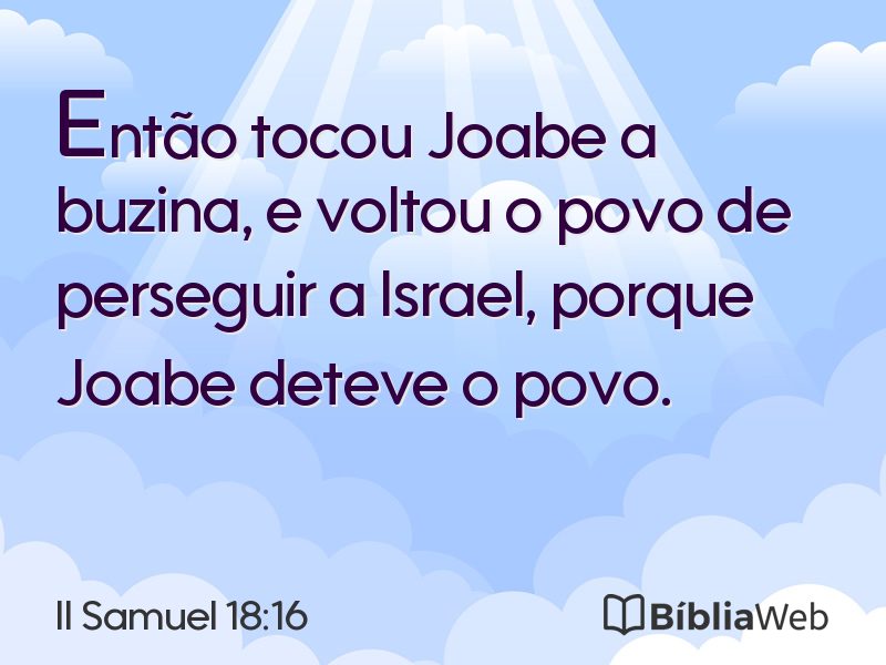 II Samuel 18:16 em imagem para compartilhar