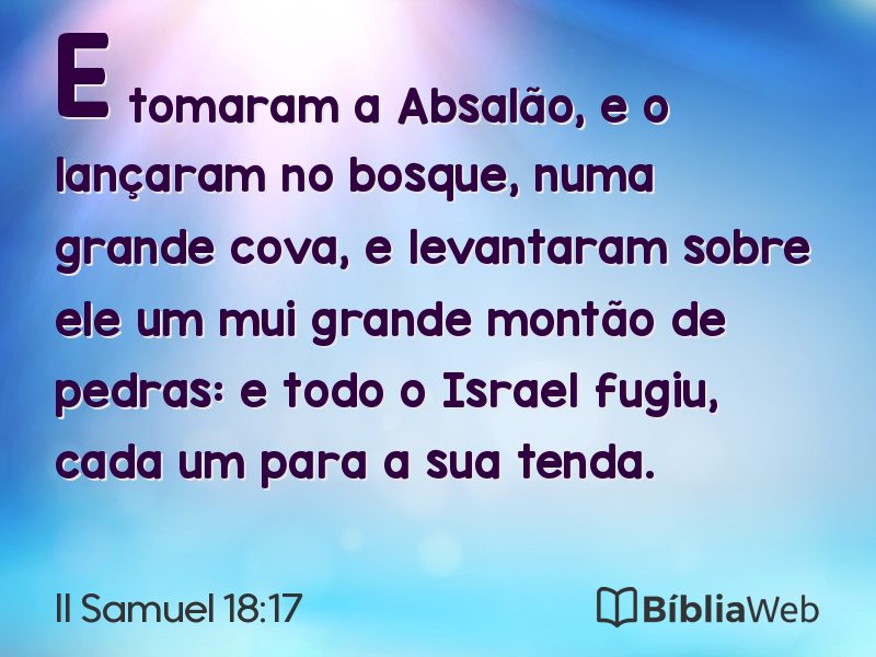 II Samuel 18:17 em imagem para compartilhar