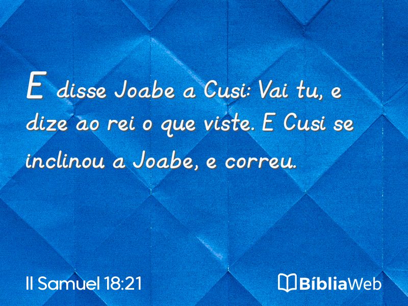 II Samuel 18:21 em imagem para compartilhar