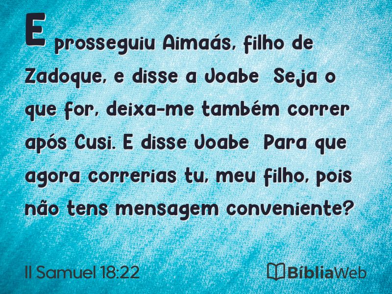 II Samuel 18:22 em imagem para compartilhar