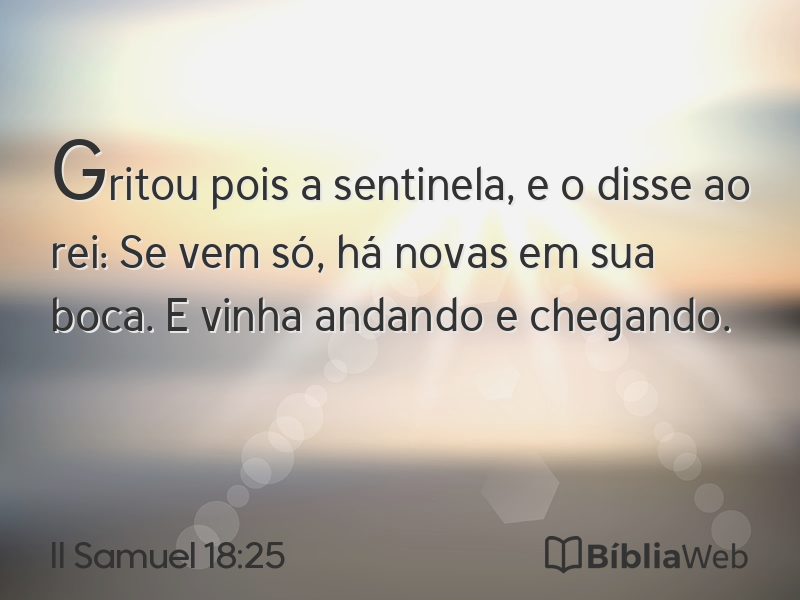 II Samuel 18:25 em imagem para compartilhar