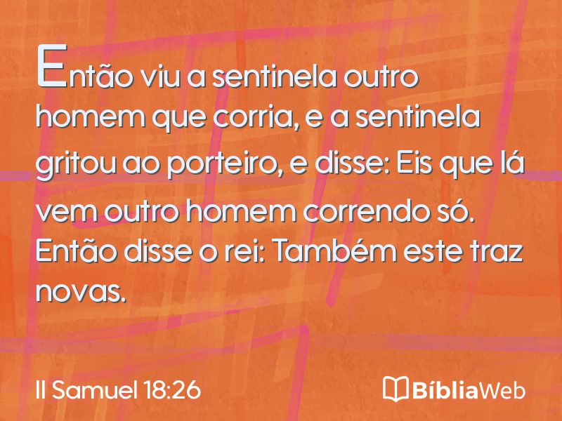 II Samuel 18:26 em imagem para compartilhar