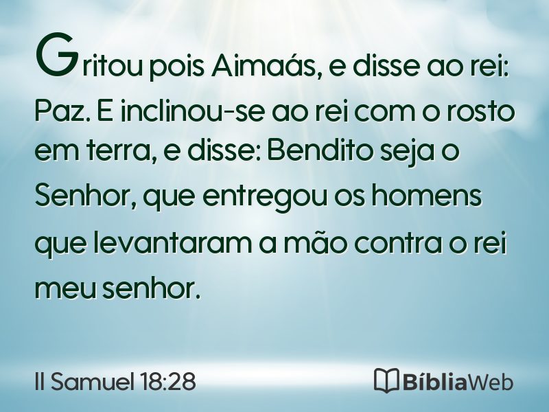 II Samuel 18:28 em imagem para compartilhar