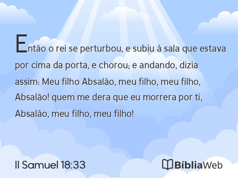 II Samuel 18:33 em imagem para compartilhar