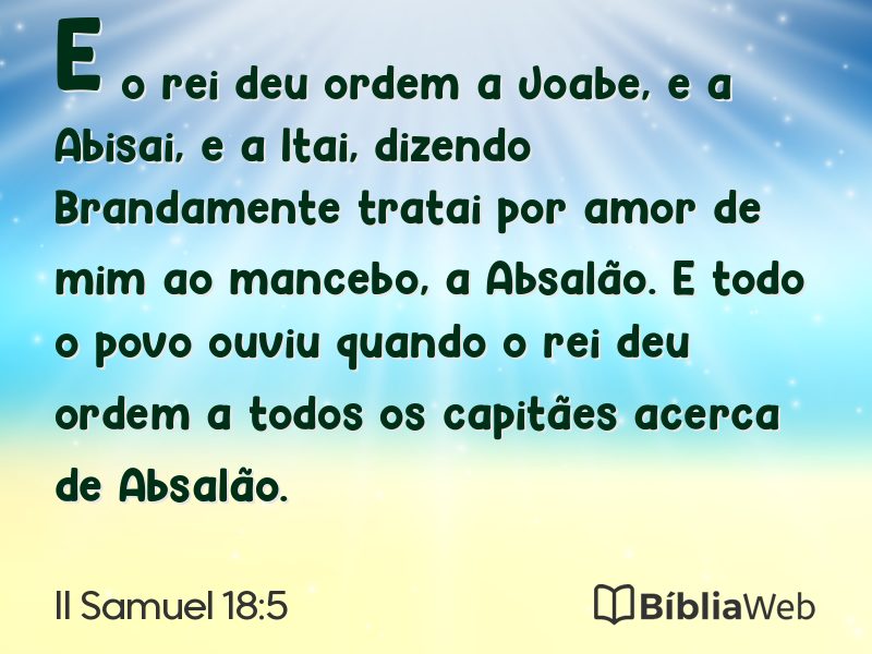 II Samuel 18:5 em imagem para compartilhar