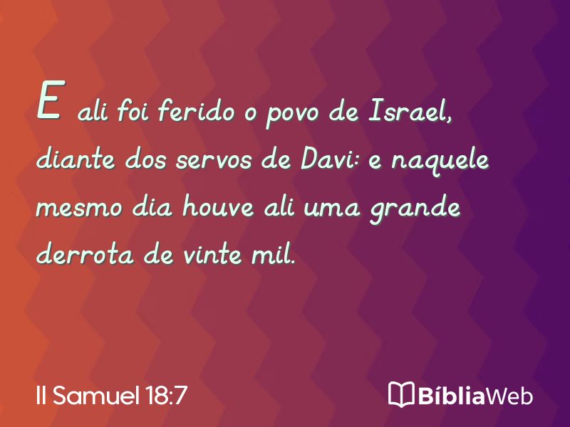 II Samuel 18:7 em imagem para compartilhar