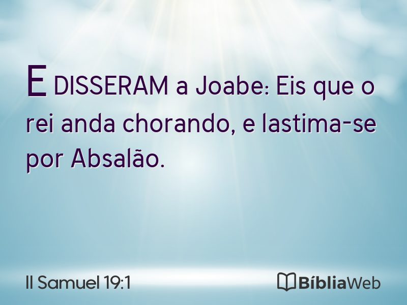 II Samuel 19:1 em imagem para compartilhar