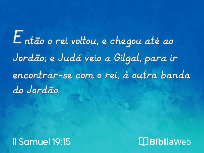 II Samuel 19:15 em imagem para compartilhar