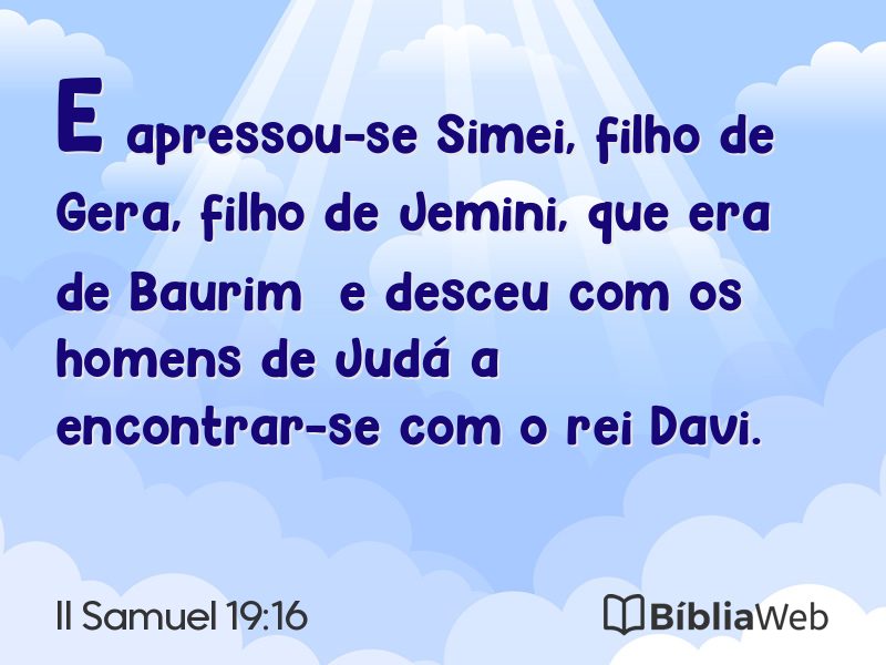 II Samuel 19:16 em imagem para compartilhar