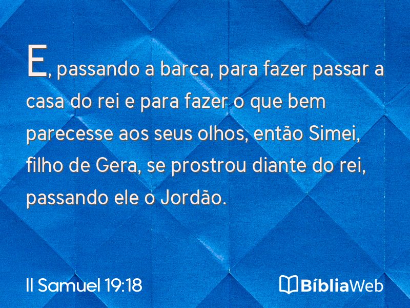 II Samuel 19:18 em imagem para compartilhar