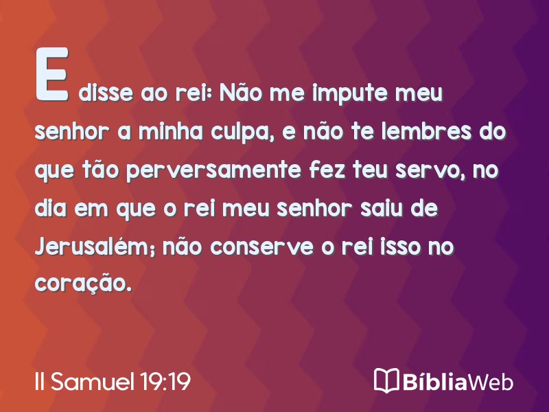II Samuel 19:19 em imagem para compartilhar