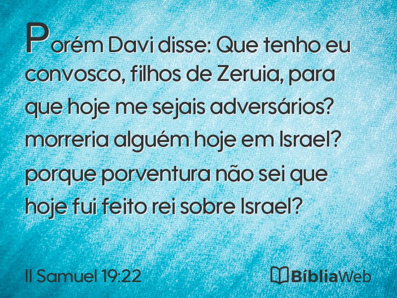 II Samuel 19:22 em imagem para compartilhar