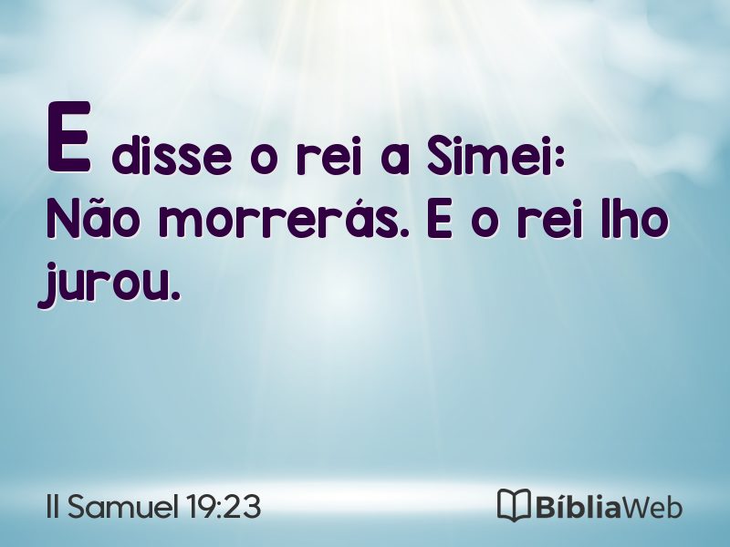 II Samuel 19:23 em imagem para compartilhar