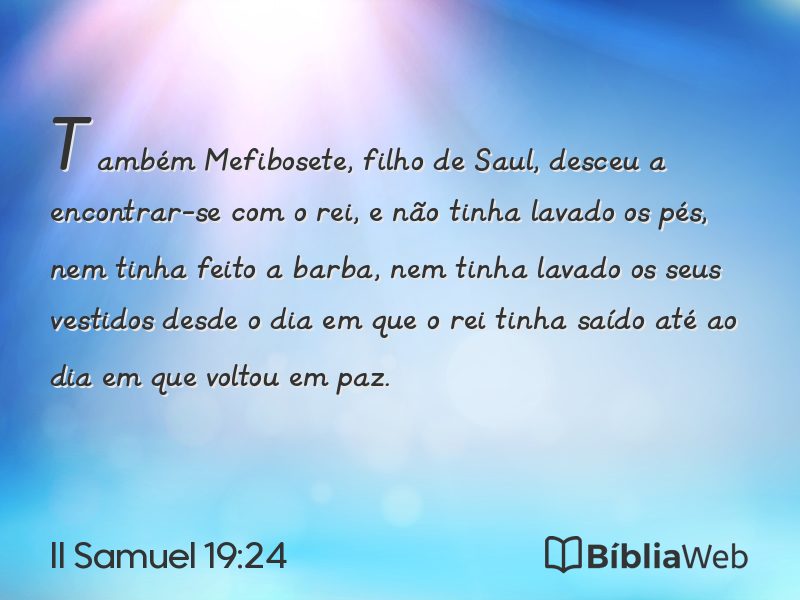 II Samuel 19:24 em imagem para compartilhar