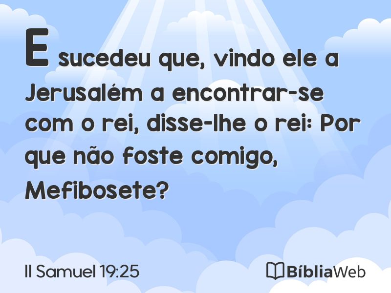 II Samuel 19:25 em imagem para compartilhar