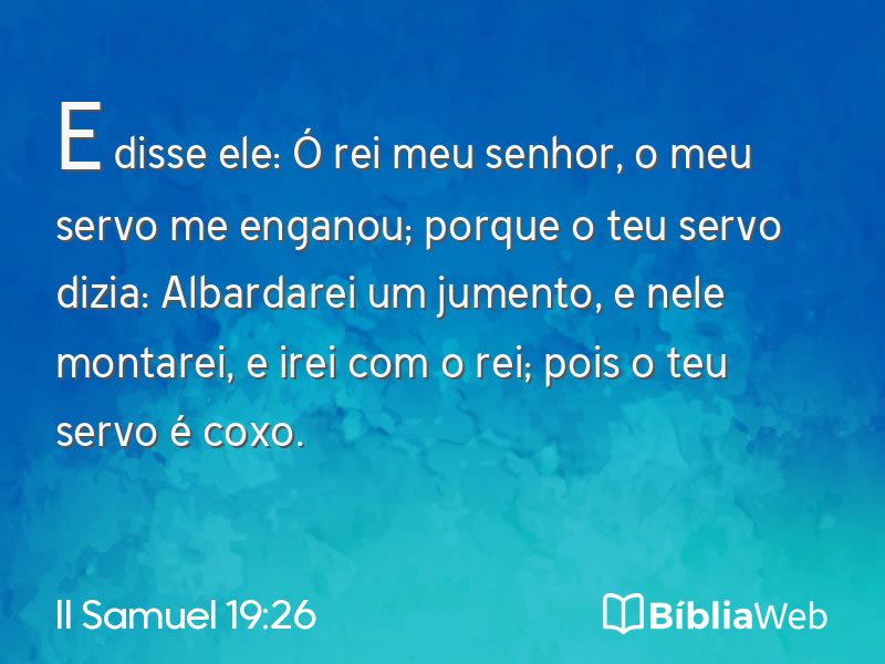 II Samuel 19:26 em imagem para compartilhar