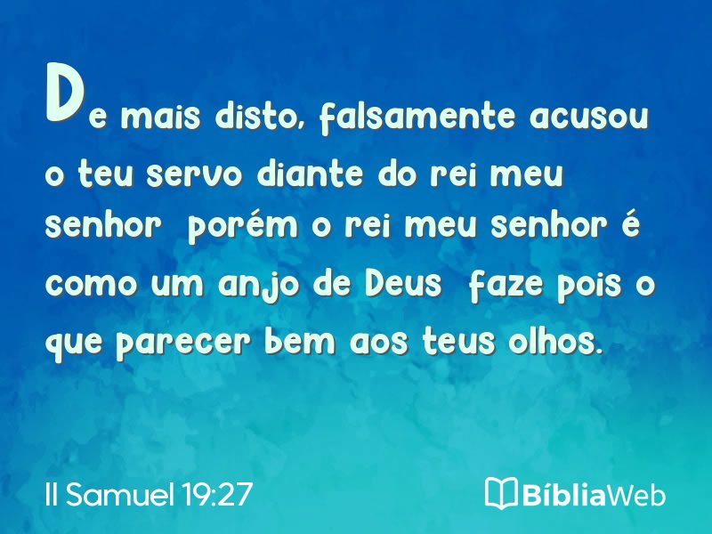 II Samuel 19:27 em imagem para compartilhar