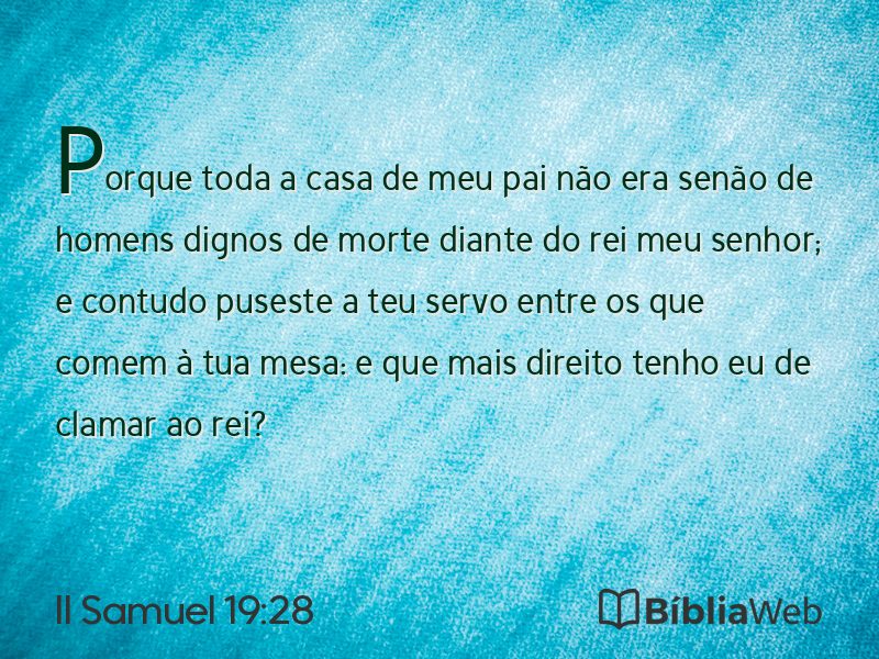 II Samuel 19:28 em imagem para compartilhar