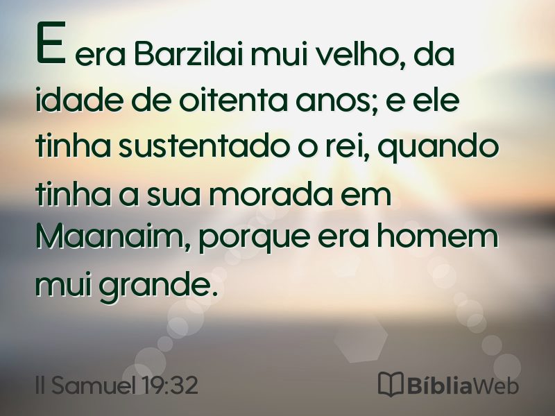 II Samuel 19:32 em imagem para compartilhar
