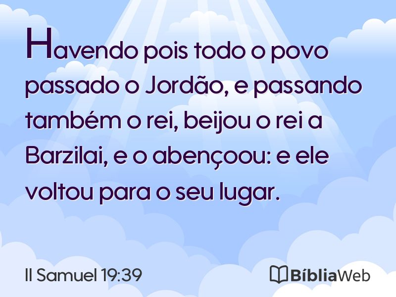 II Samuel 19:39 em imagem para compartilhar