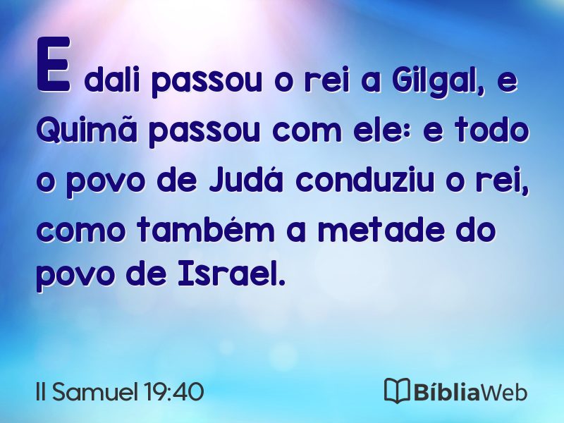 II Samuel 19:40 em imagem para compartilhar