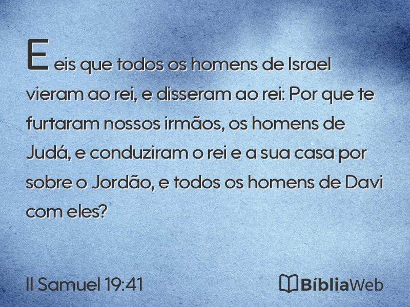 II Samuel 19:41 em imagem para compartilhar