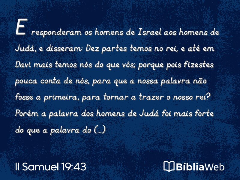 II Samuel 19:43 em imagem para compartilhar