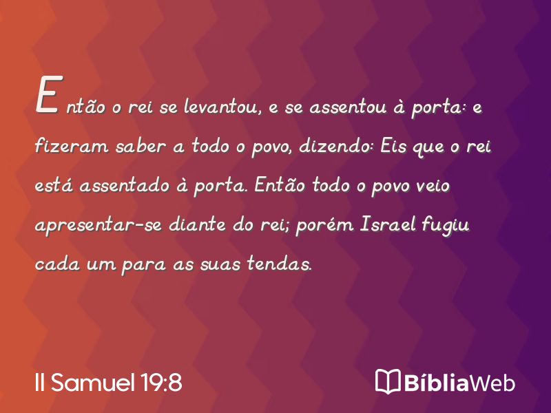 II Samuel 19:8 em imagem para compartilhar