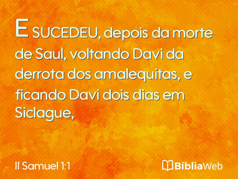 II Samuel 1:1 em imagem para compartilhar
