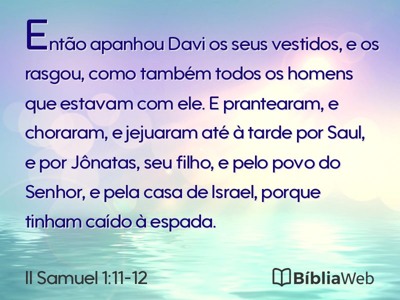 II Samuel 1:11-12 em imagem para compartilhar