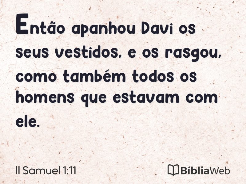 II Samuel 1:11 em imagem para compartilhar