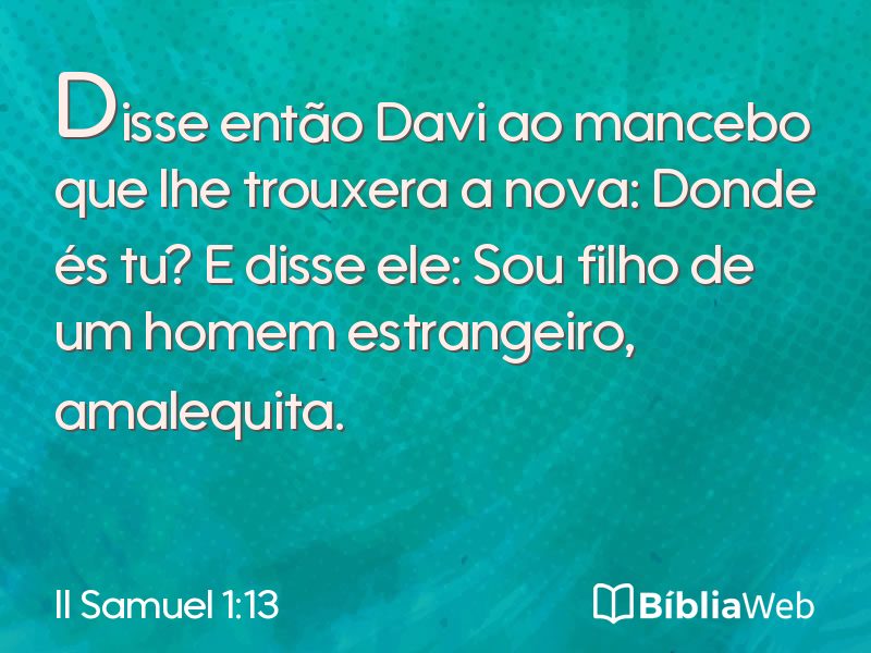 II Samuel 1:13 em imagem para compartilhar