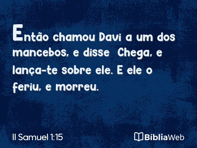 II Samuel 1:15 em imagem para compartilhar