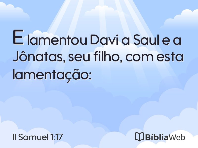 II Samuel 1:17 em imagem para compartilhar