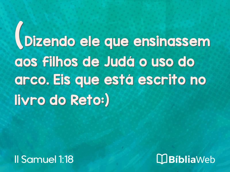 II Samuel 1:18 em imagem para compartilhar