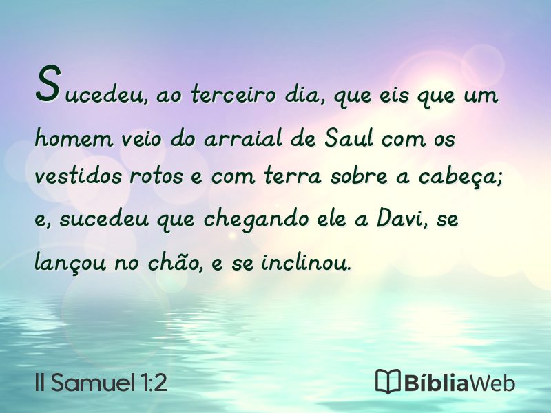 II Samuel 1:2 em imagem para compartilhar