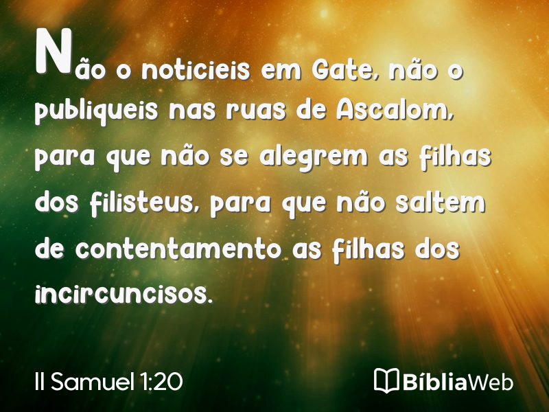 II Samuel 1:20 em imagem para compartilhar