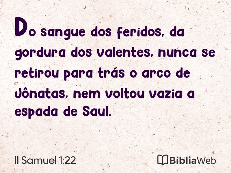 II Samuel 1:22 em imagem para compartilhar