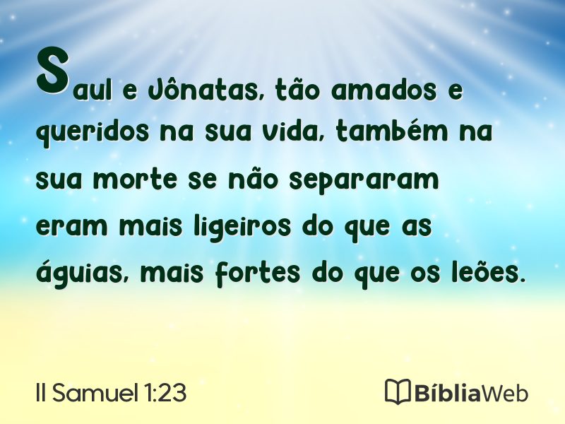 II Samuel 1:23 em imagem para compartilhar