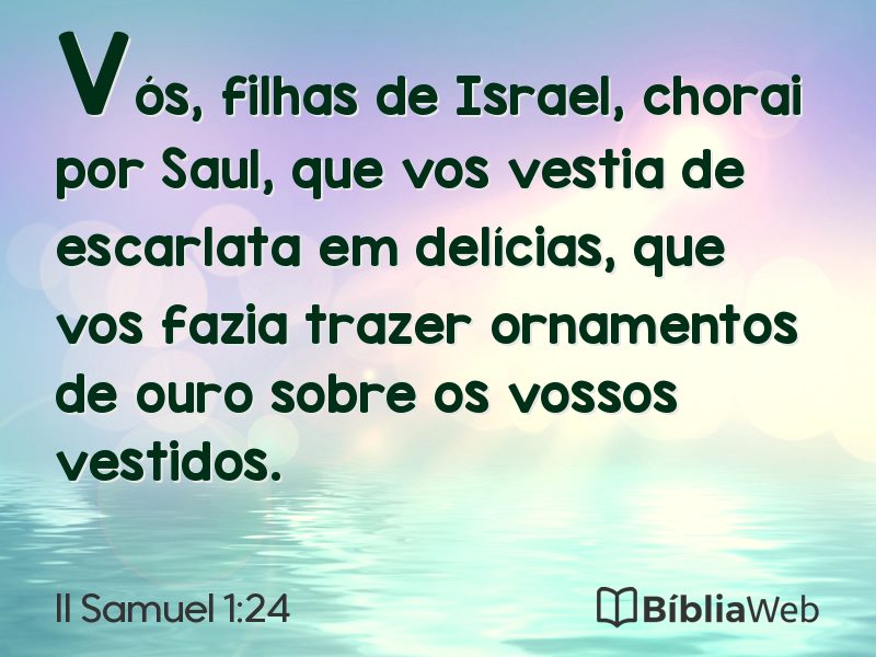 II Samuel 1:24 em imagem para compartilhar