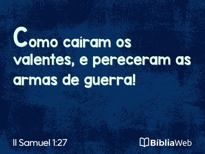 II Samuel 1:27 em imagem para compartilhar