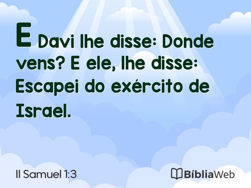 II Samuel 1:3 em imagem para compartilhar